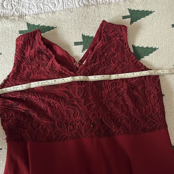 Wine red swing dress - Picture 6 of 7